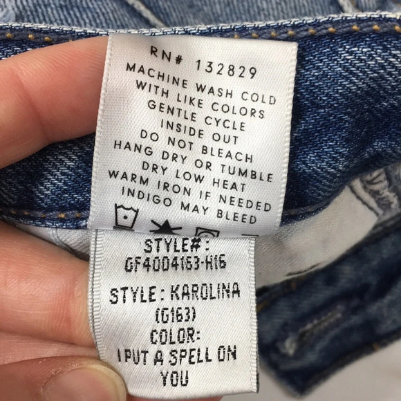 GRLFRND Karolina I Put a Spell On‎ You Distressed Jeans Womens 24 Button Fly - Picture 10 of 15